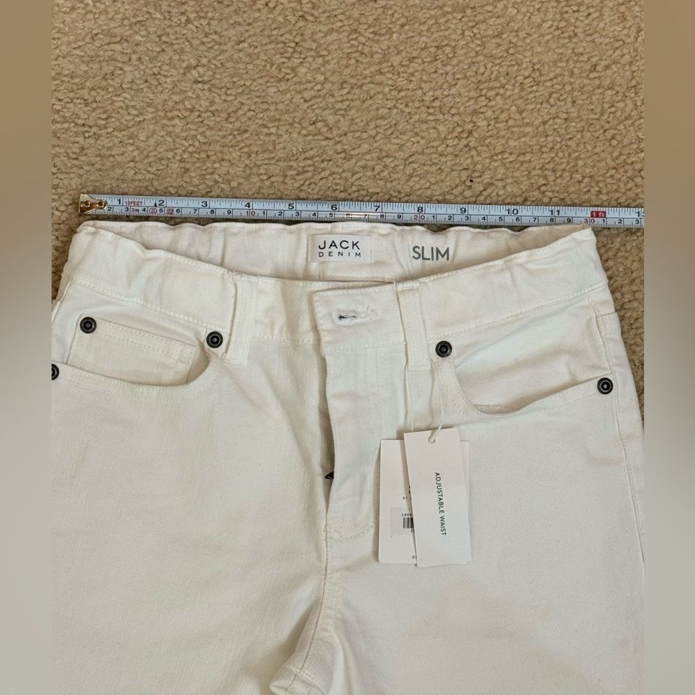 NWT Jack Denim by Janie and Jack White Slim Jeans Girls Sz 10 - Picture 11 of 14